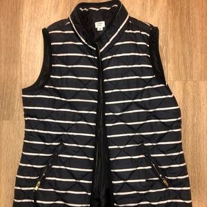 Crown & Ivy Black and White Stripe Vest